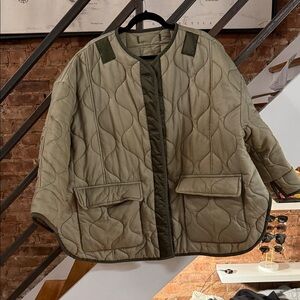 The Frankie Shop Olive Quilted Jacket